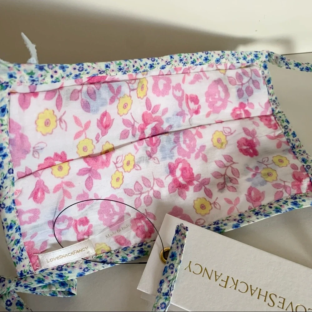 LoveShackFancy embroidered face mask ditsy floral